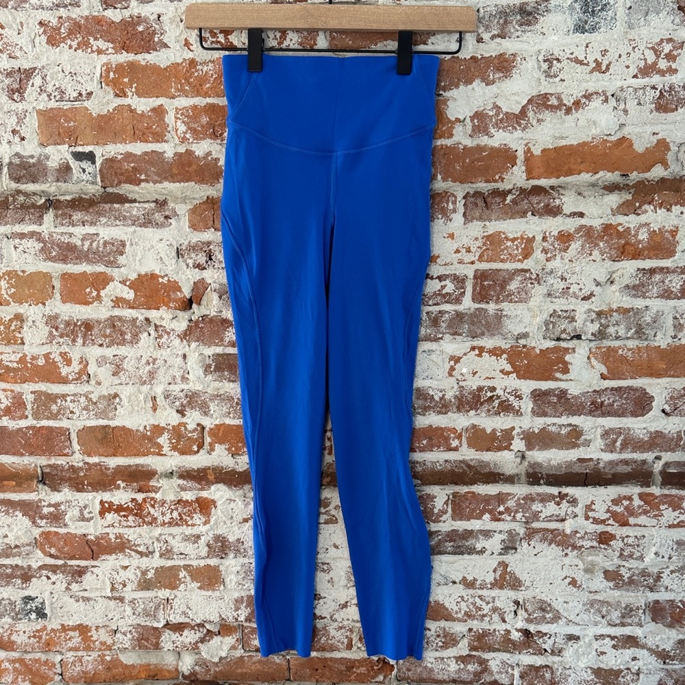 Lululemon Base Pace Leggings Size 2 Royal Blue 25” Inseam Athletic Running